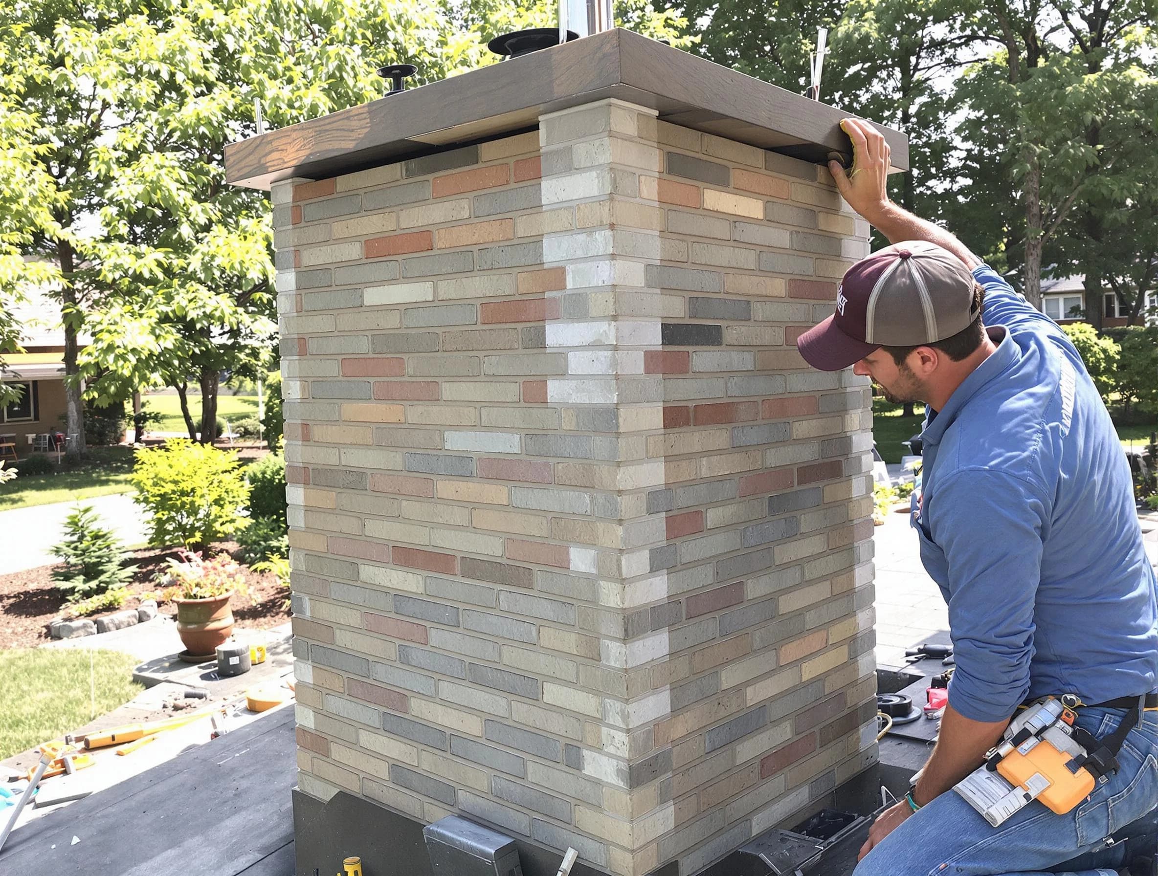 Sugar Hill Chimney Sweep completing a modern chimney remodel in Sugar Hill, GA