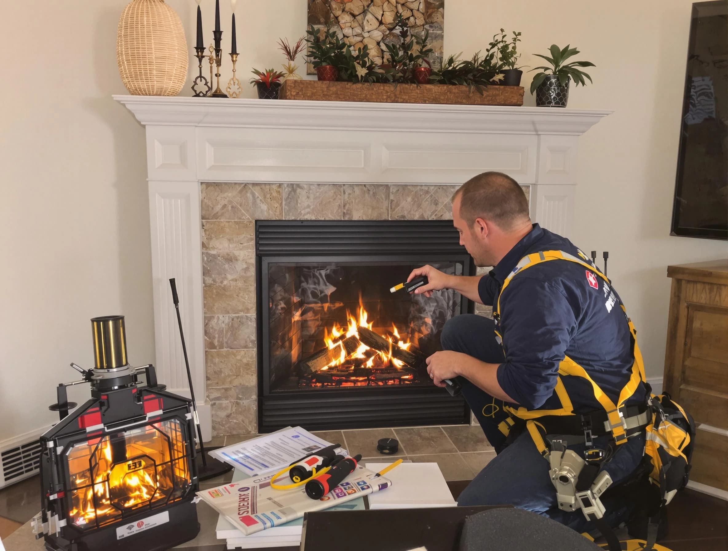 Safety-focused fireplace inspection by Sugar Hill Chimney Sweep in Sugar Hill, GA