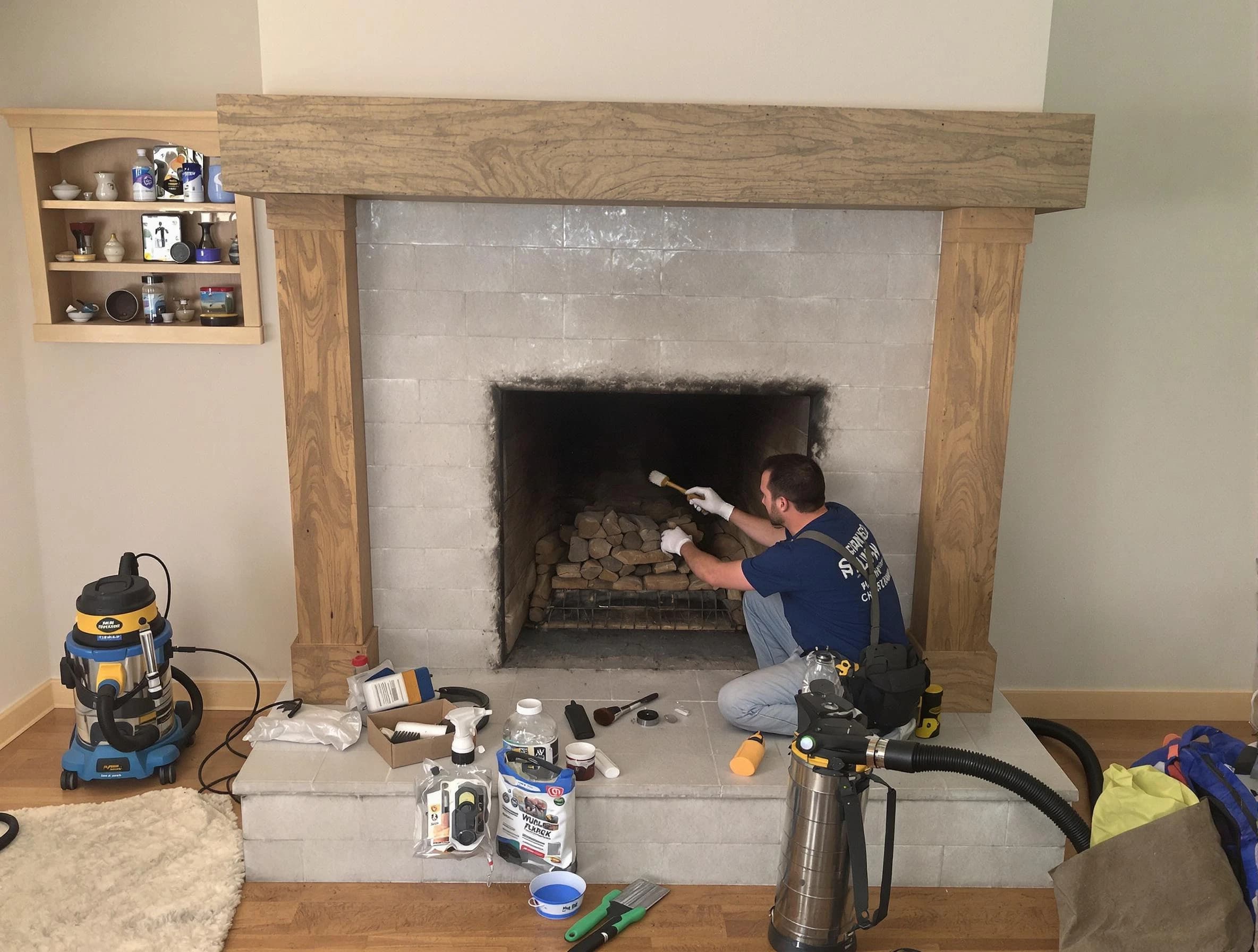 Detailed creosote removal process by Sugar Hill Chimney Sweep in Sugar Hill, GA