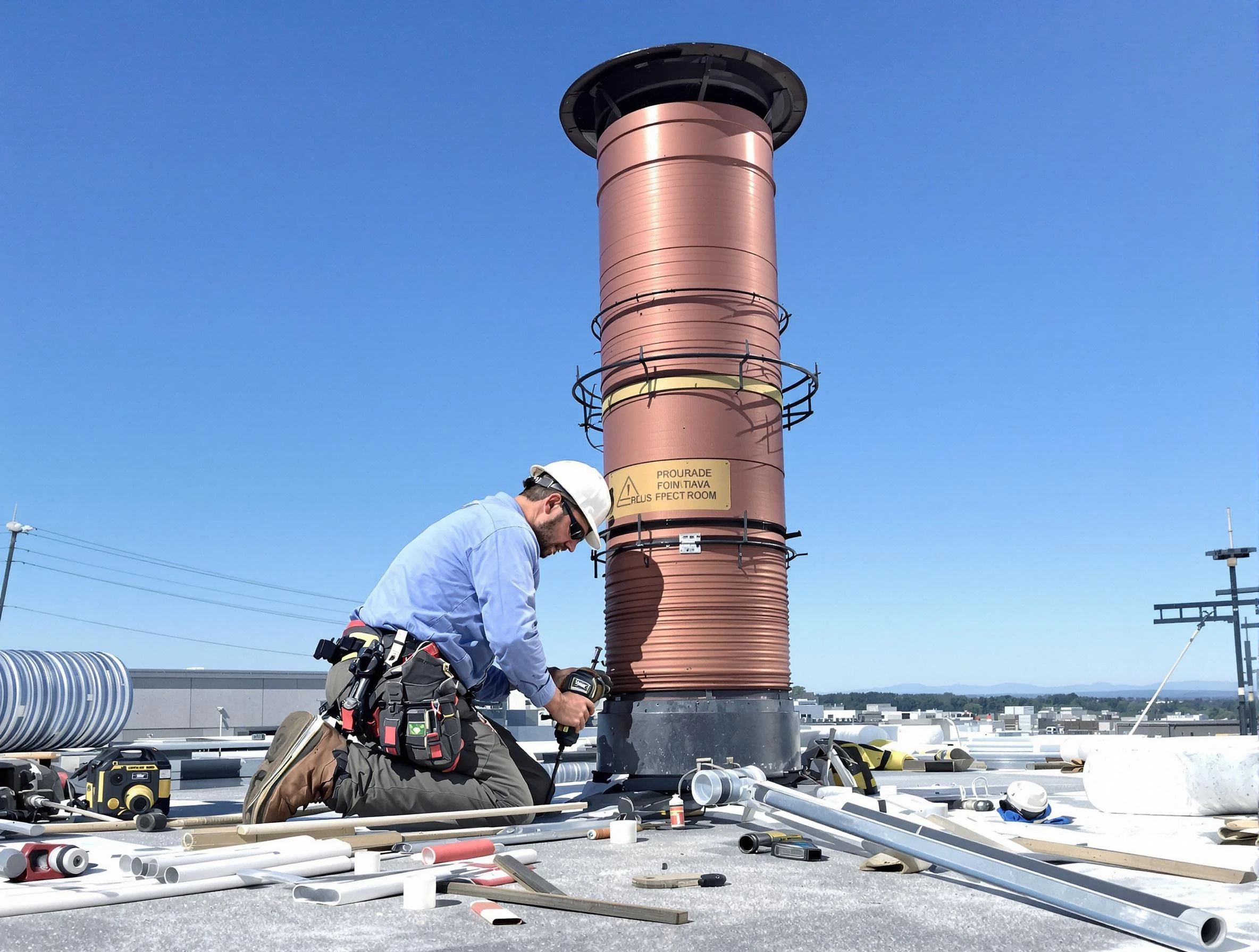 Installed chimney liner by Sugar Hill Chimney Sweep in Sugar Hill, GA