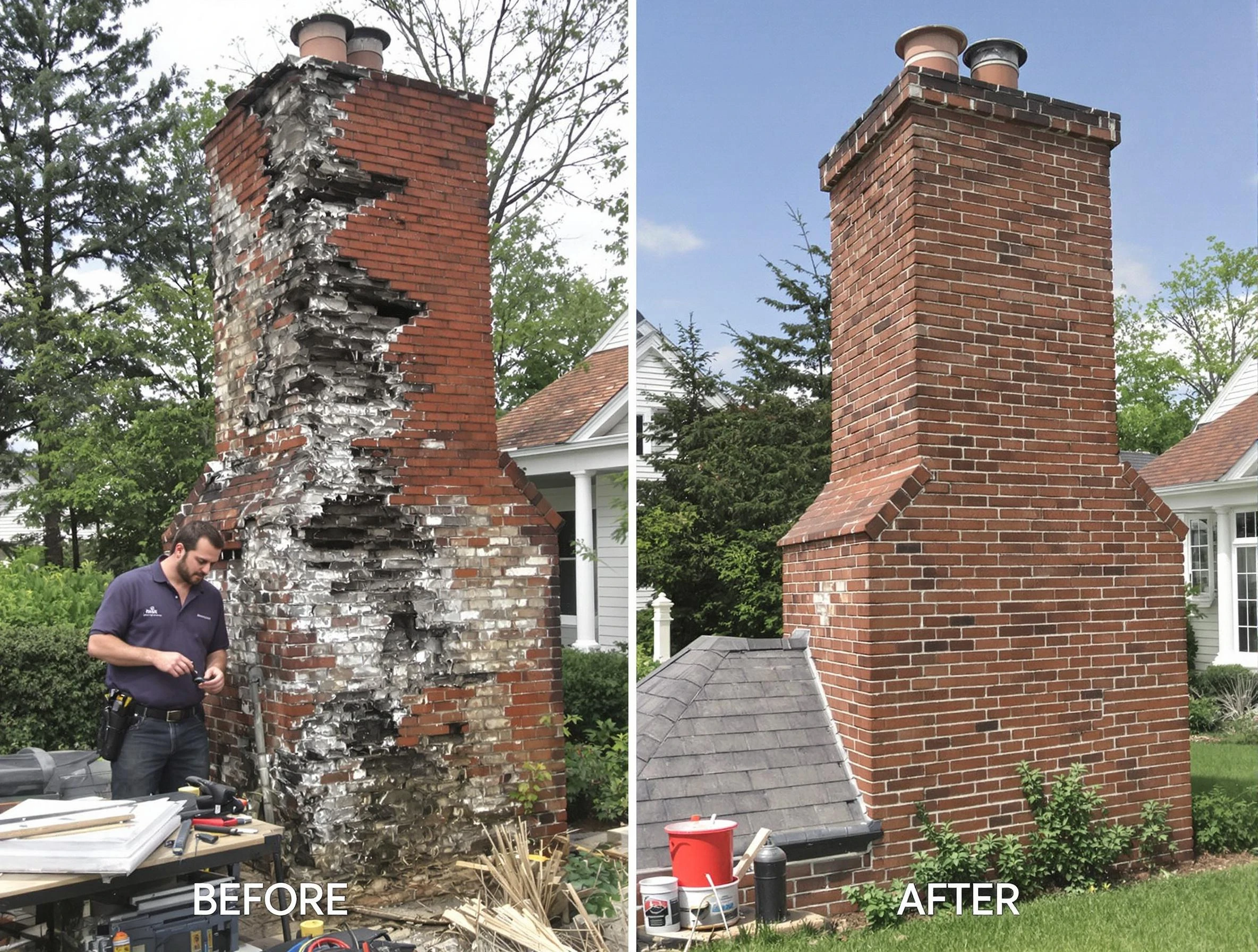 Sugar Hill Chimney Sweep performing a full chimney restoration in Sugar Hill, GA