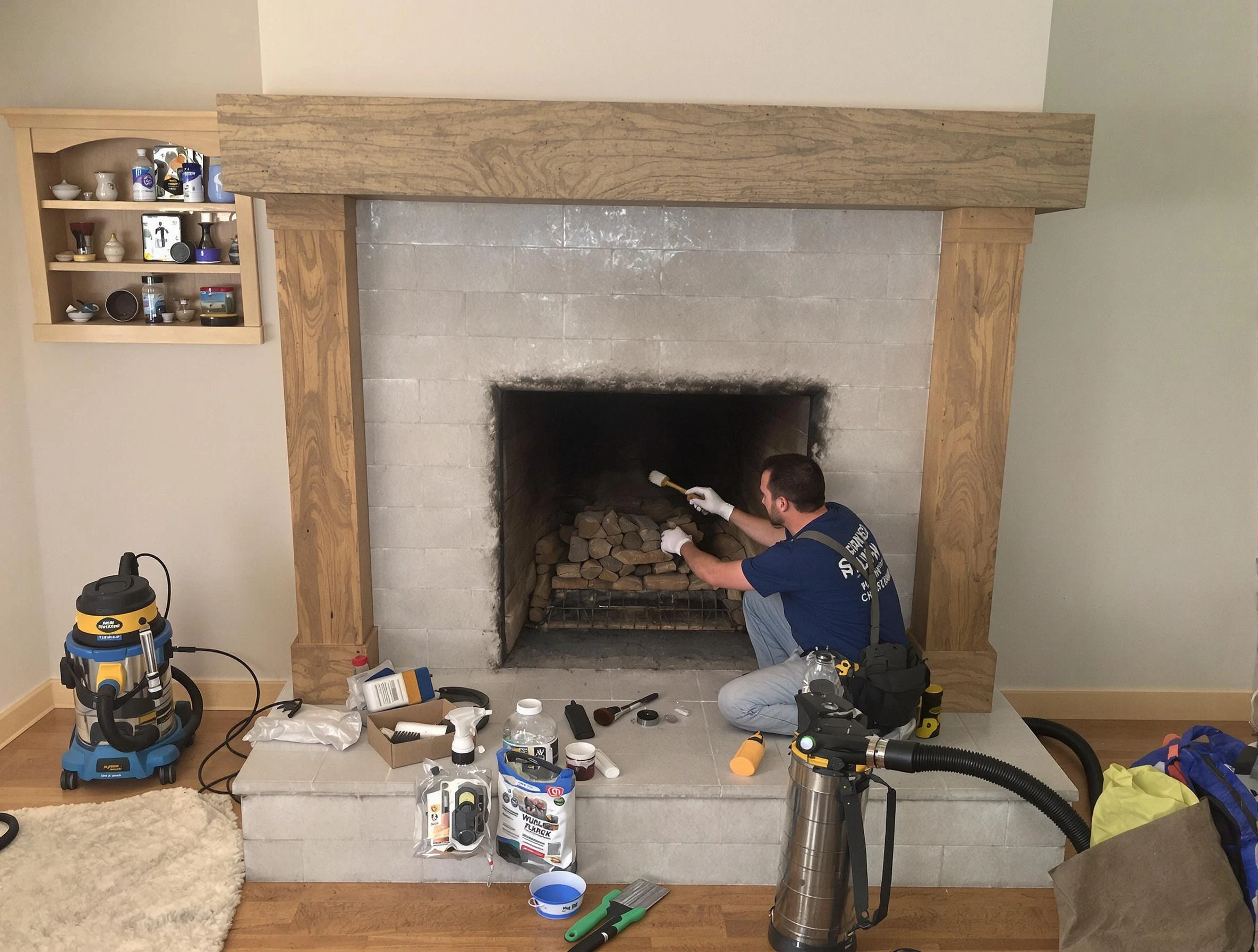 Detailed creosote removal process by Sugar Hill Chimney Sweep in Sugar Hill, GA